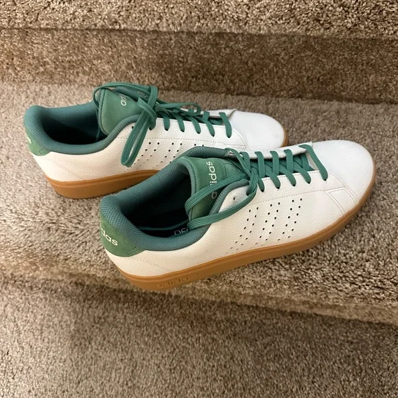 Adidas Teal and White Athletic Shoes Size 11 - Picture 3 of 6